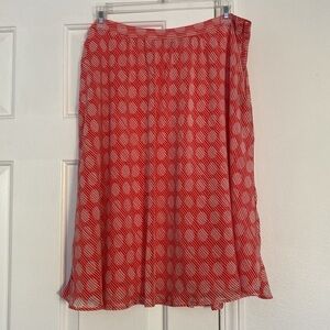 Liz Claiborne mid-rise red art deco skirt.